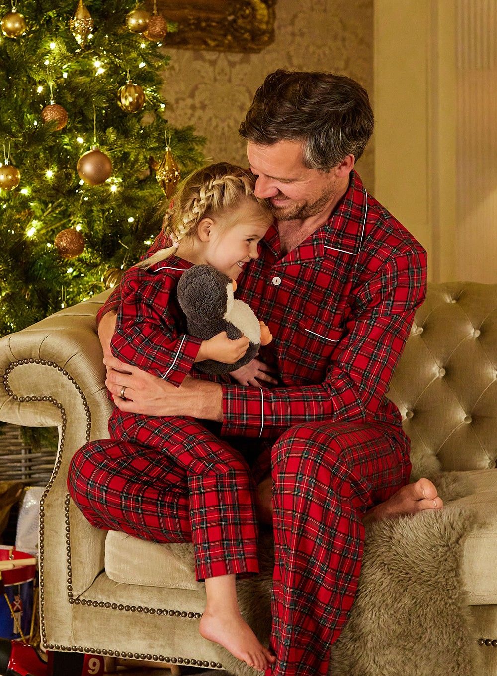 Matching family 2024 tartan pyjamas