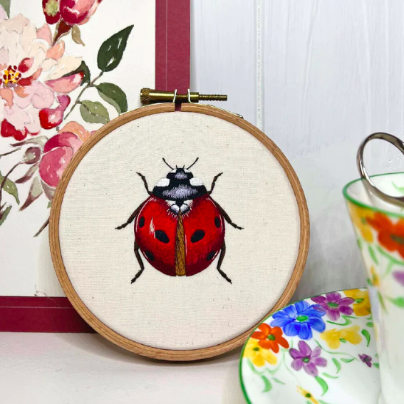 Seven Spot Ladybird Silk Shading Embroidery Kit