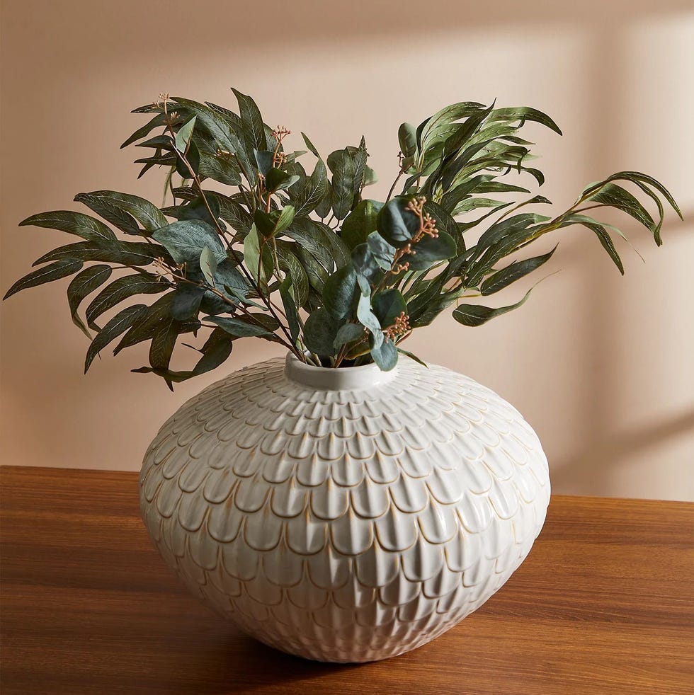 Large Scalloped Textured Vase