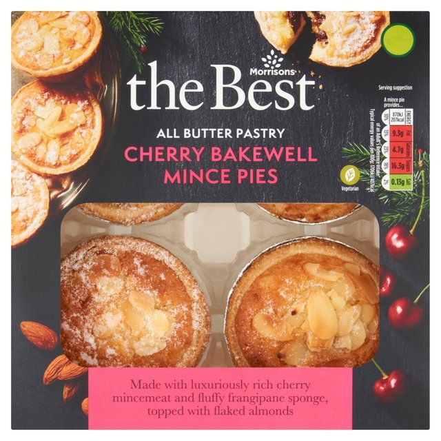 Morrisons The Best Cherry Bakewell Mince Pies 4pk