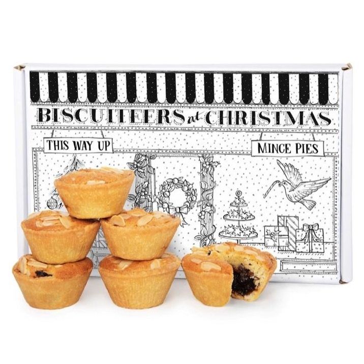 Biscuiteers Luxury Frangipane Topped Mince Pies 6pk