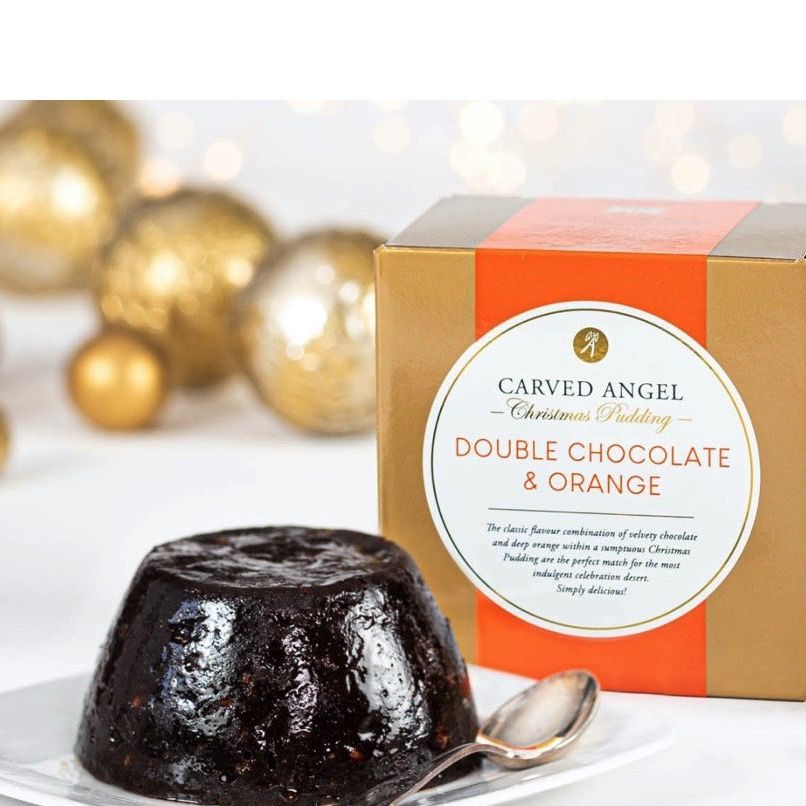 The Carved Angel Double Chocolate & Orange Christmas Pudding 454g