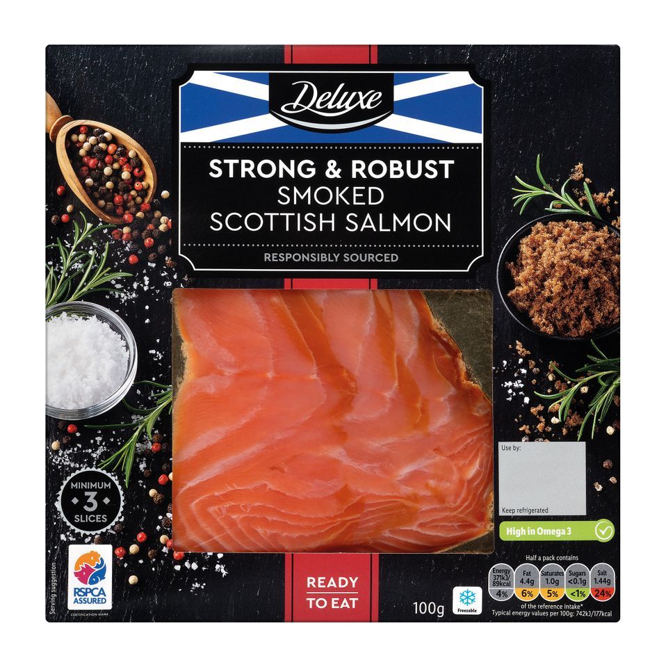 Lidl Deluxe Strong & Robust Smoked Scottish Salmon 100g