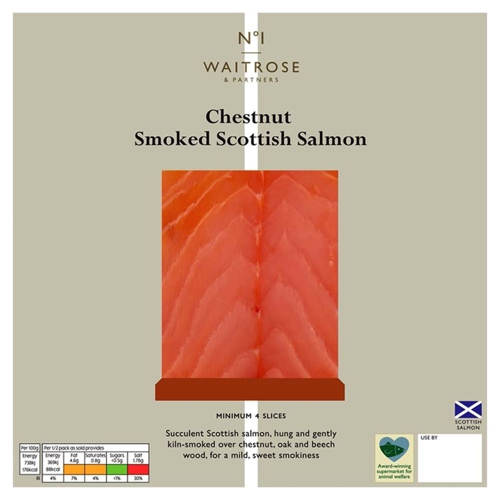 Waitrose No.1 Chestnut Scottish Smoked Salmon 100g
