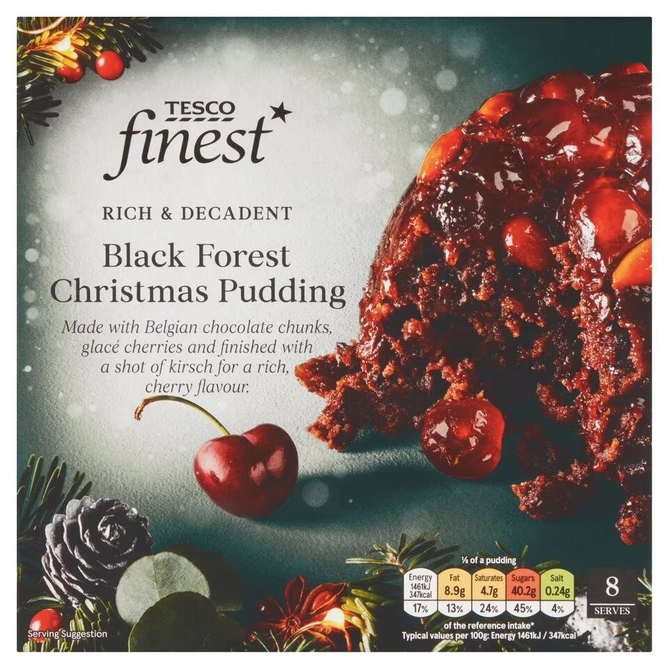 Tesco Finest Black Forest Christmas Pudding 800g