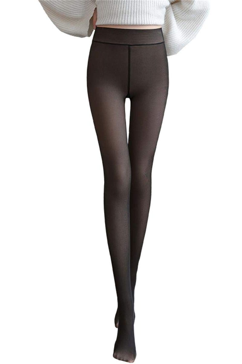  Fleece Lined Tights Women Leggings Black Warm Sheer Fleece  Pantyhose Winter Thick Thermal Tights