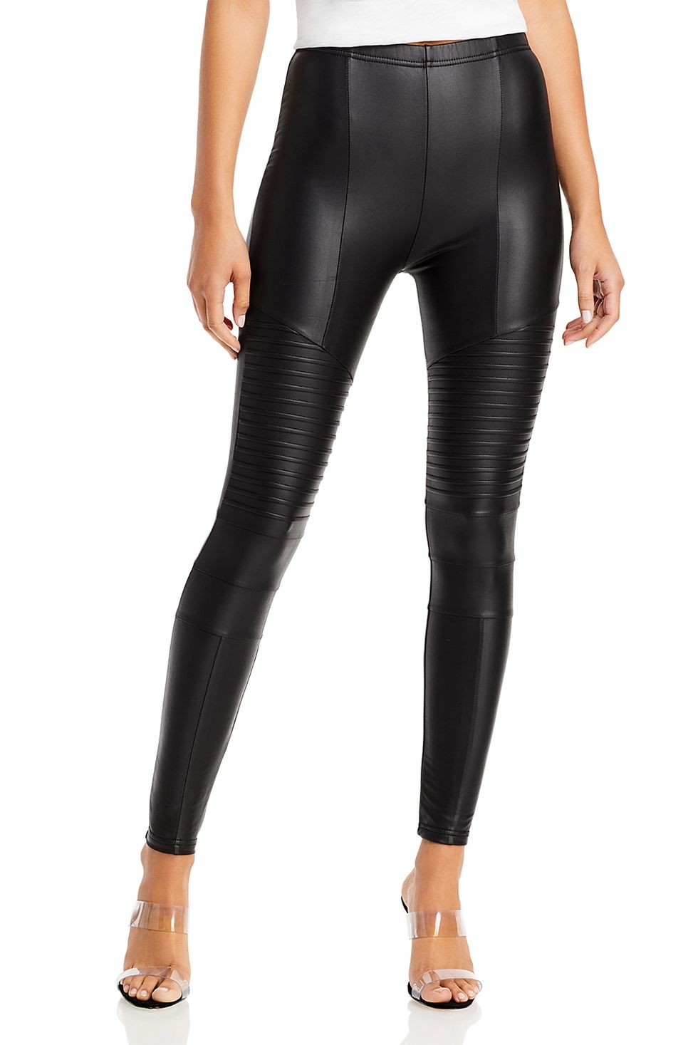 Women's Fleece Lined Leggings Faux Leather High Waisted Comfy Trendy  Leather Pants Warm Thermal Leggings