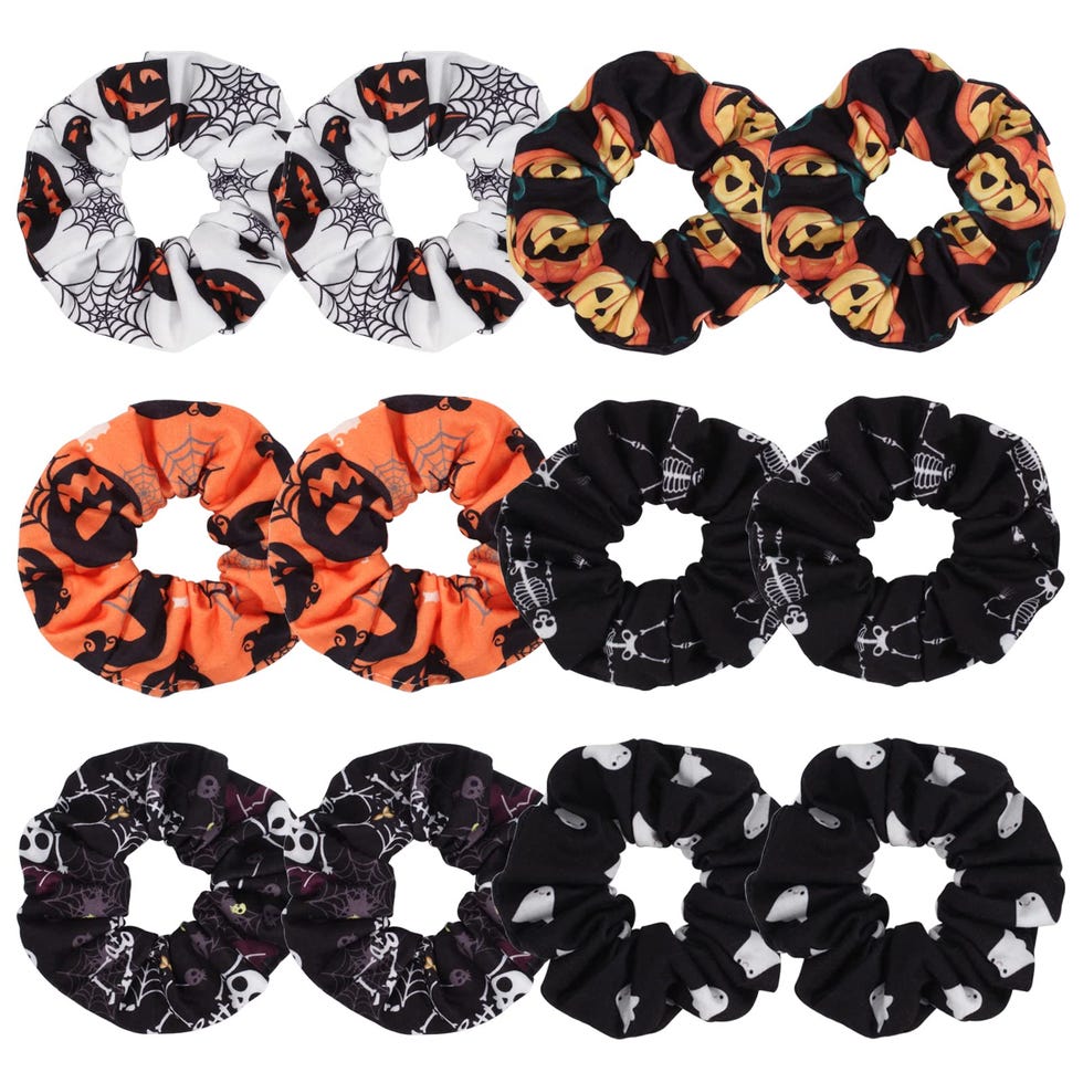 Halloween Hair Scrunchies (12-Pack)
