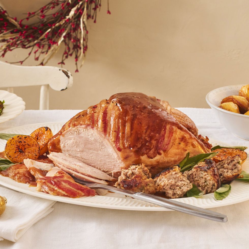 Sainsbury’s Taste the Difference Slow Cooked Buttermilk Turkey Crown with Maple Cured Bacon