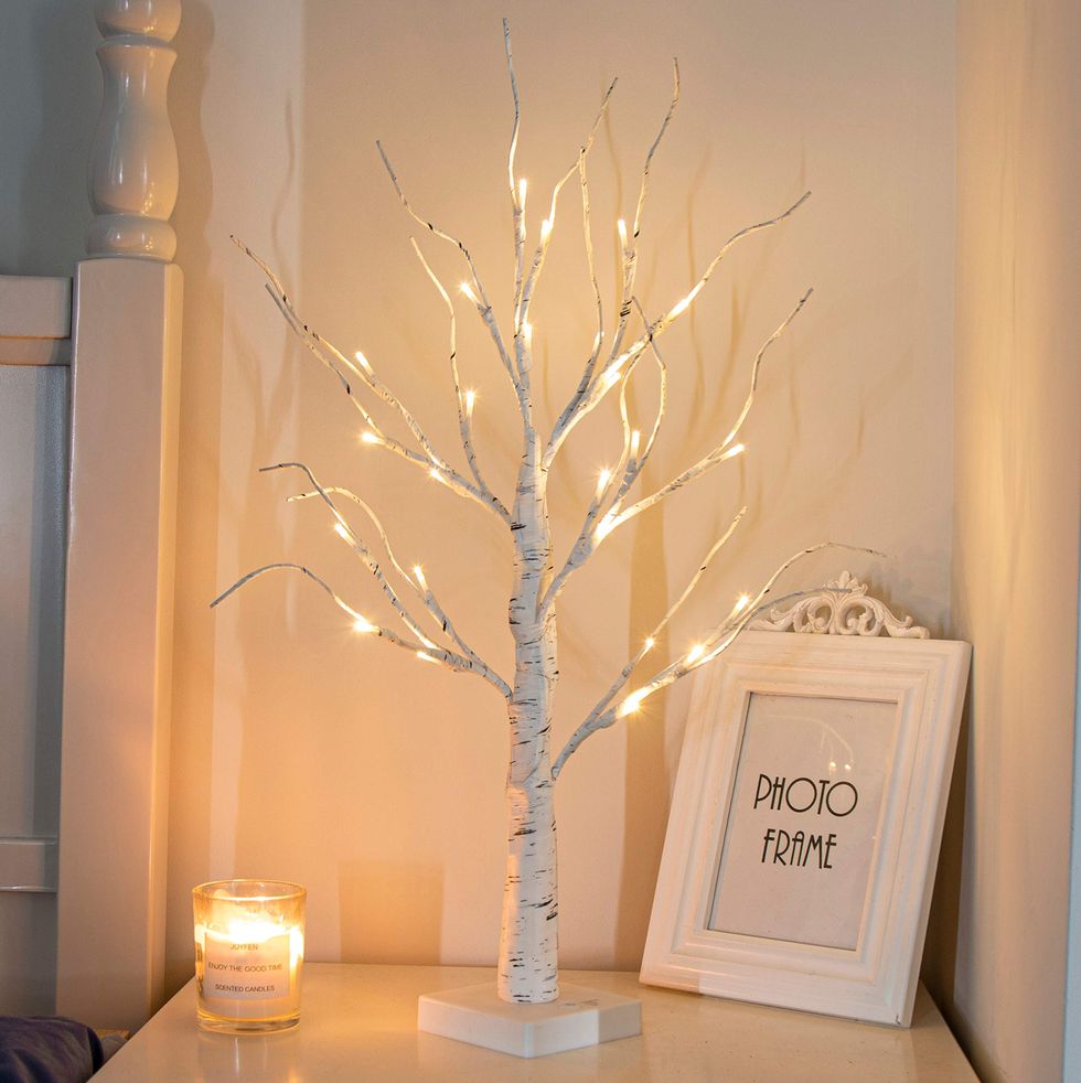 2-Foot Birch Tree with LED Lights
