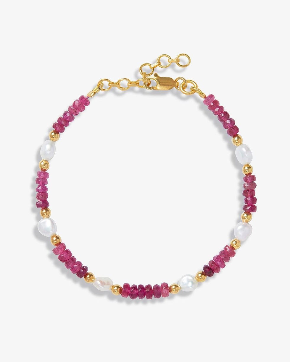 Tourmaline and pearl bracelet