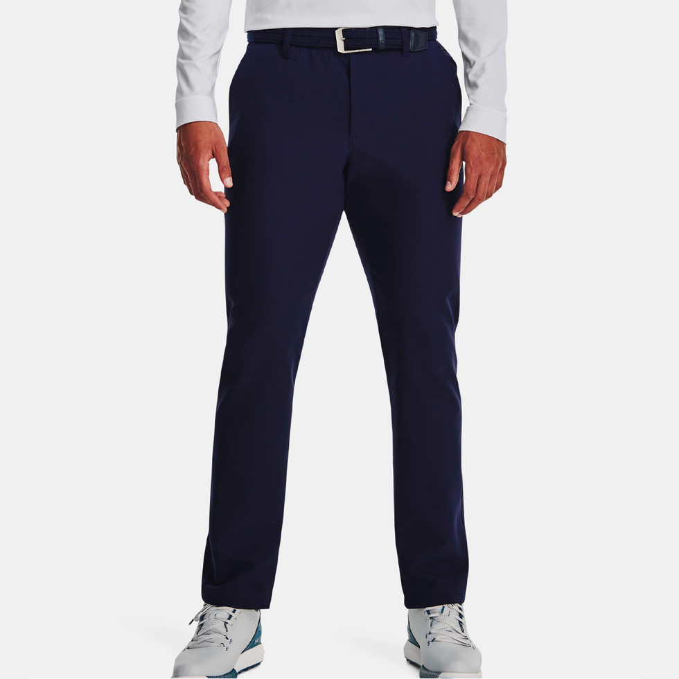 Men's Blue woolen pants with cut bottoms