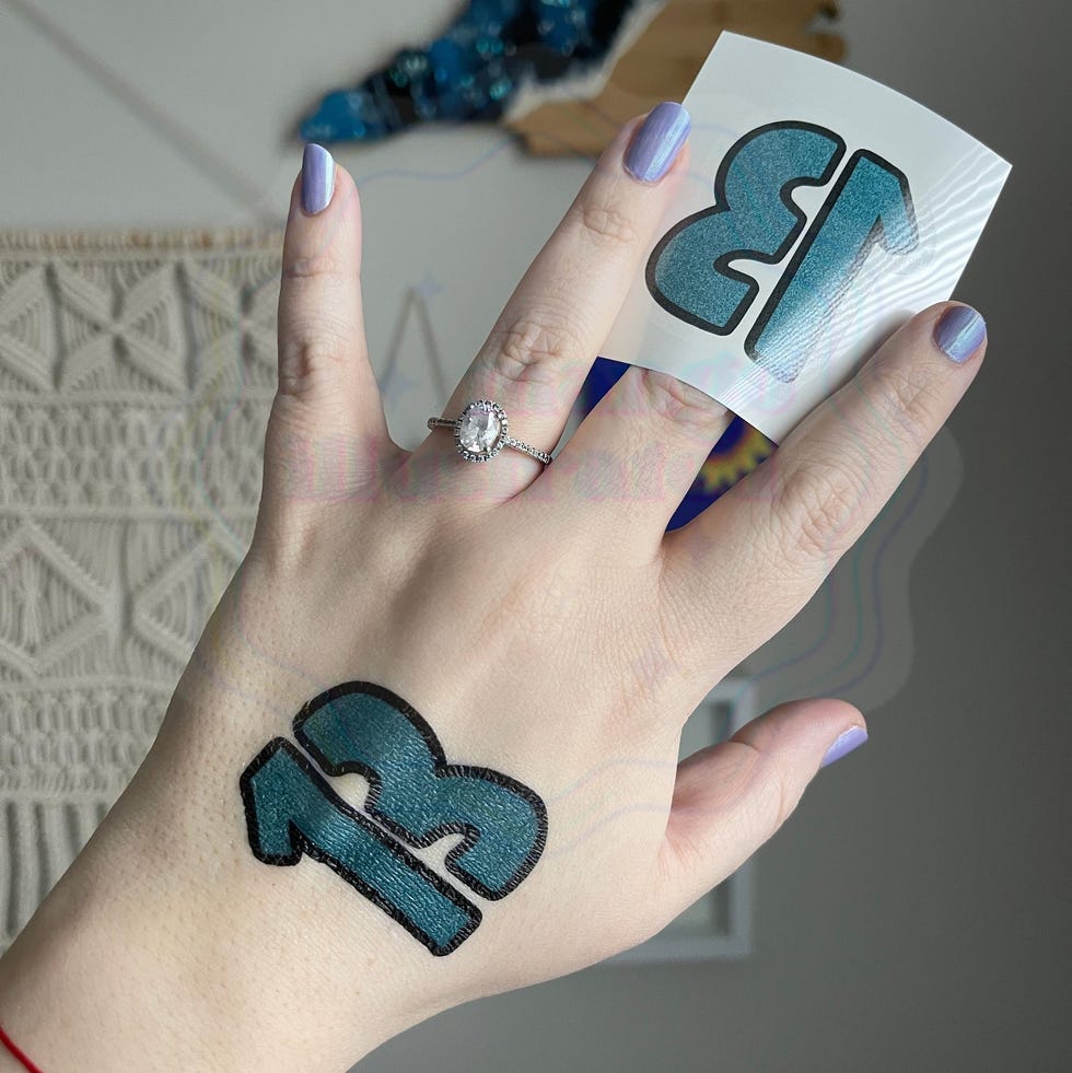 '13' Temporary Tattoo