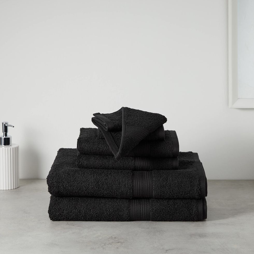 Gilden Tree | Bath Towels Set | Waffle Weave Bath | Faded Black