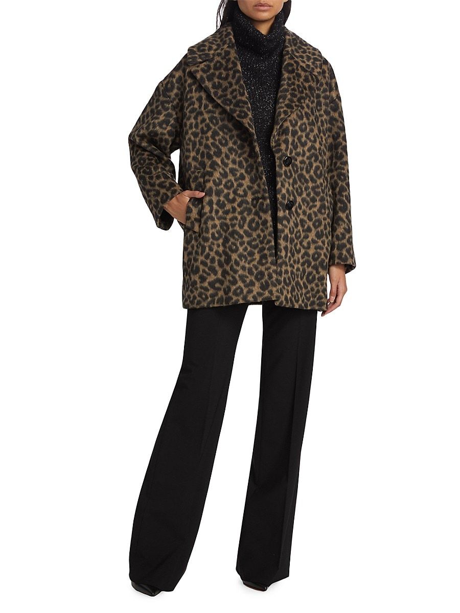 Bcbg discount leopard coat