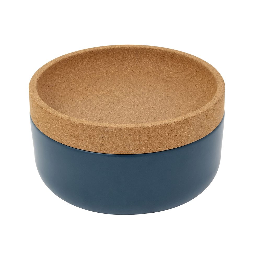 Ceramic and Cork  Produce Bowl with Lid
