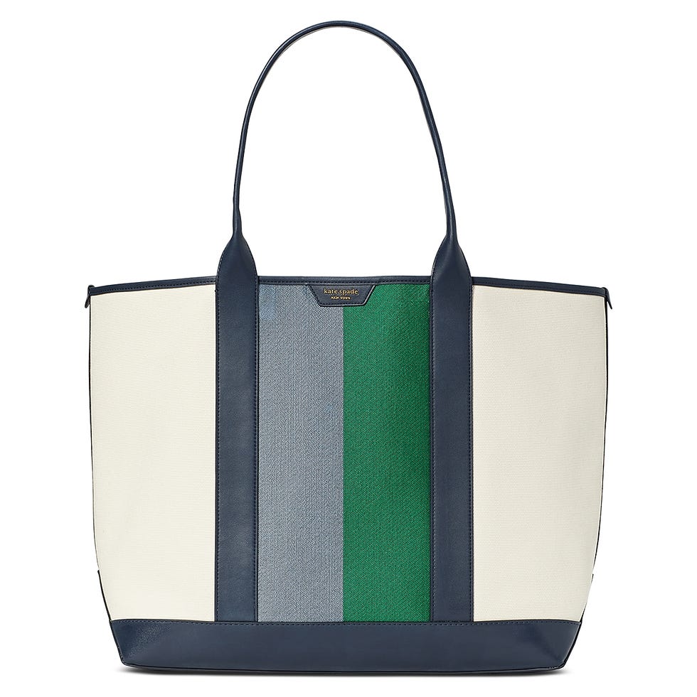 Kate Spade new york Racing Stripe Large Canvas Tote