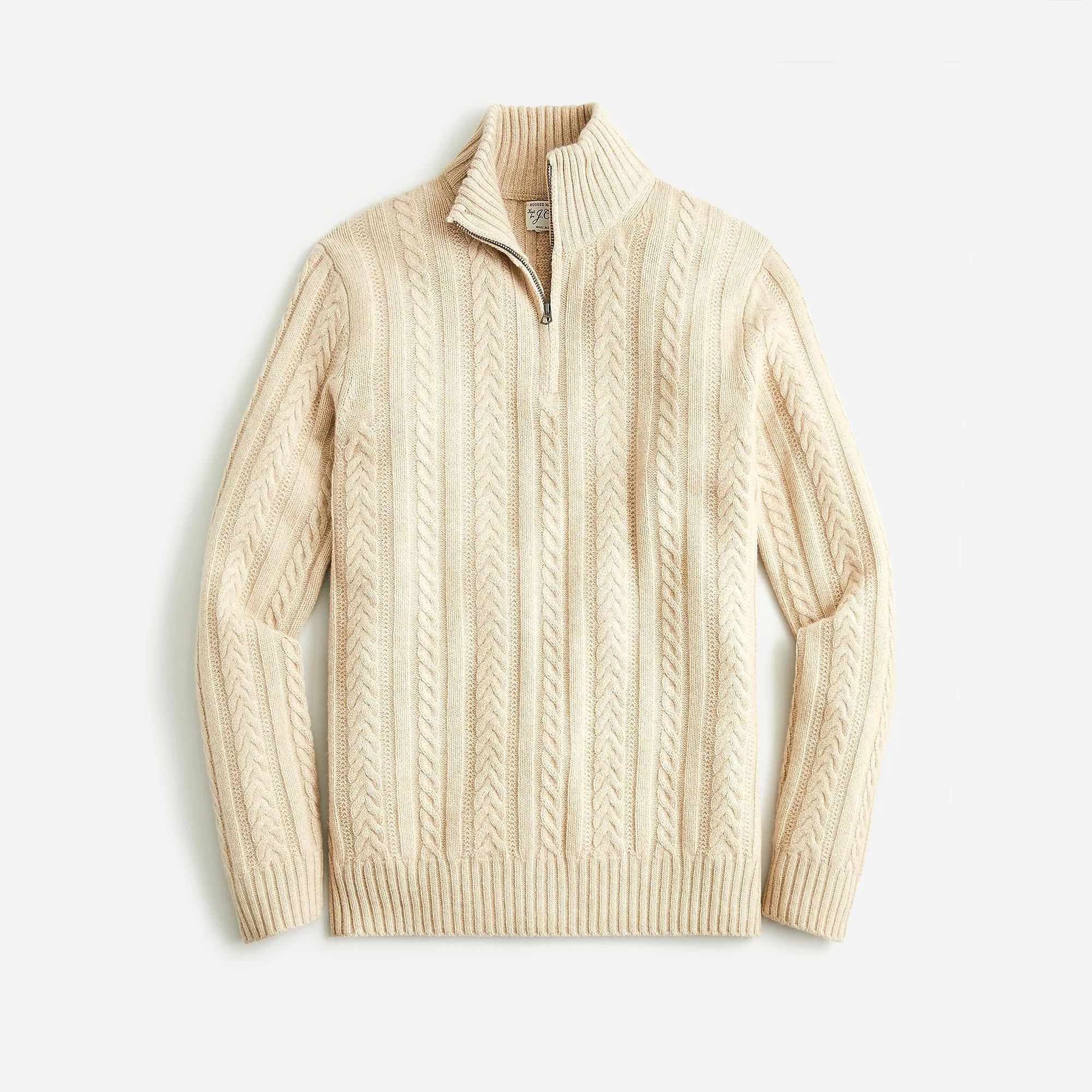 Mens heavy cable hot sale knit sweater