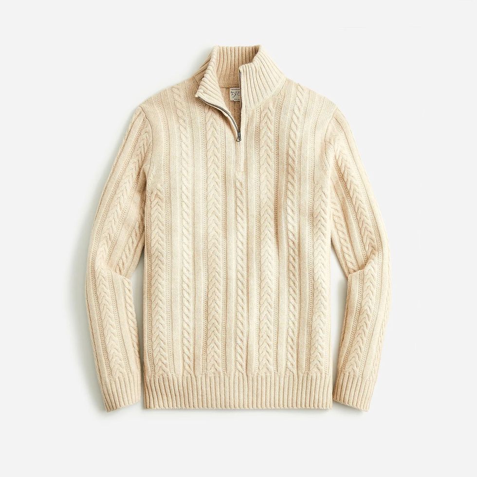 Big & Tall Cotton Cable Knit Hoodie Sweater