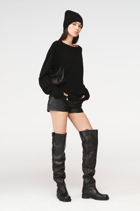 Botas rojas altas discount zara