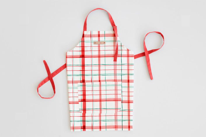 Fun Plaid Apron for Adults and Kids by Sweta Modi