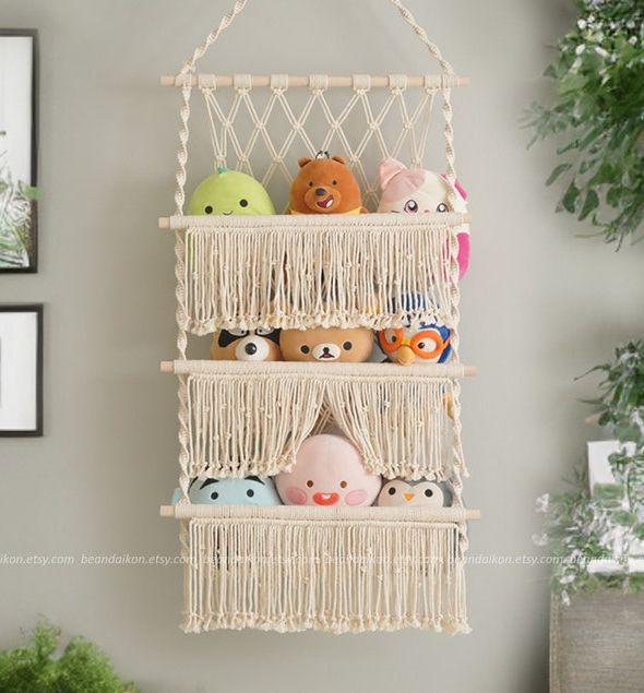 Indigo Safari Nursery Hamper Small Cotton Rope Organizer Kids Toy Storage  Bins Box Cute Luggage Laundry Baby Woven