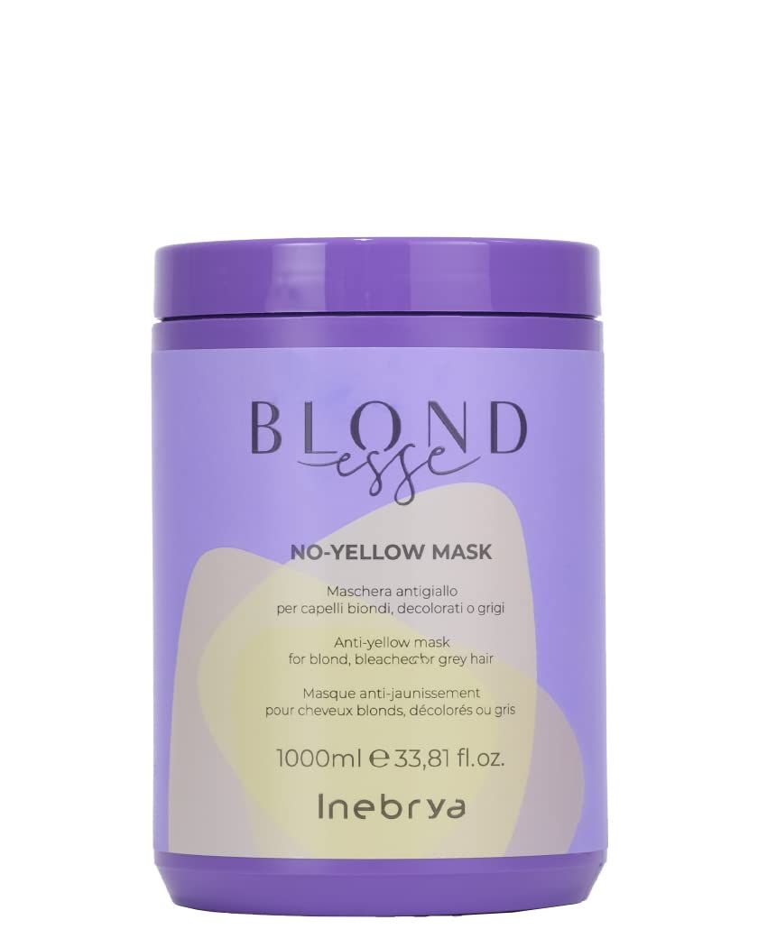 No Yellow Maschera antigiallo tonalizzante, idratante, illuminante, per capelli biondi, decolorati o grigi