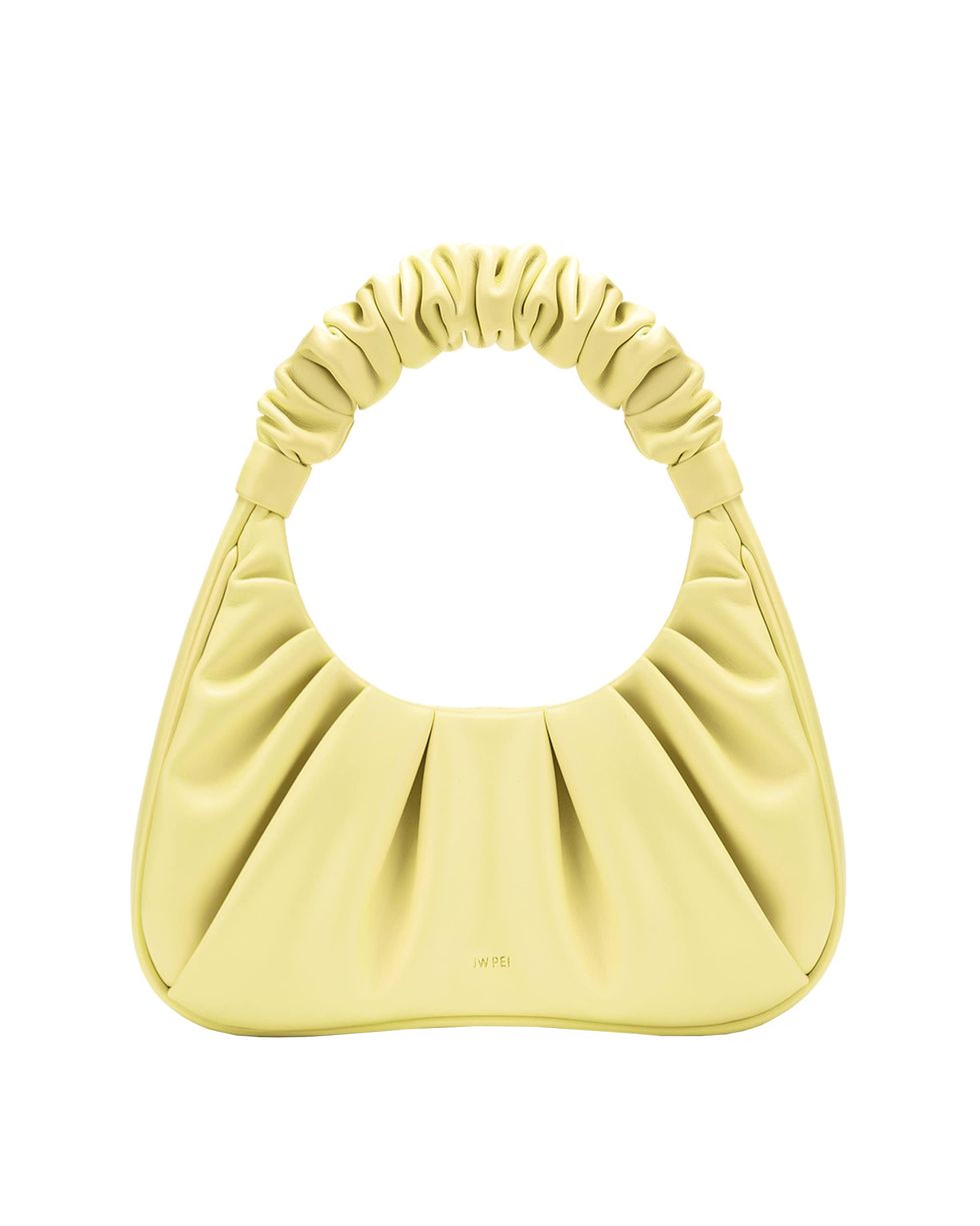 Women's Gabbi Ruched Hobo Handbag (Light Yellow)