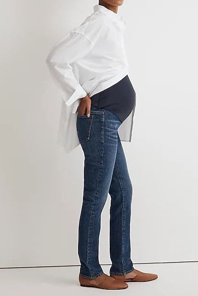 Organic Mid Bump Wide Leg Maternity Jeans