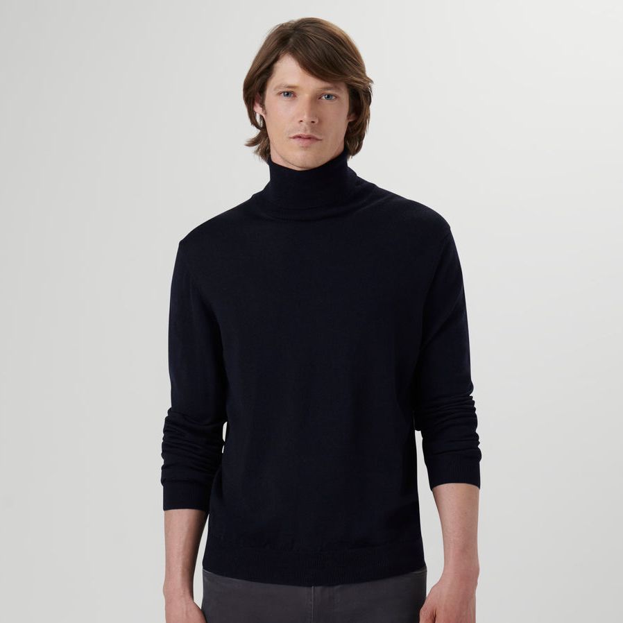 Super Merino Solid Turtleneck Sweater