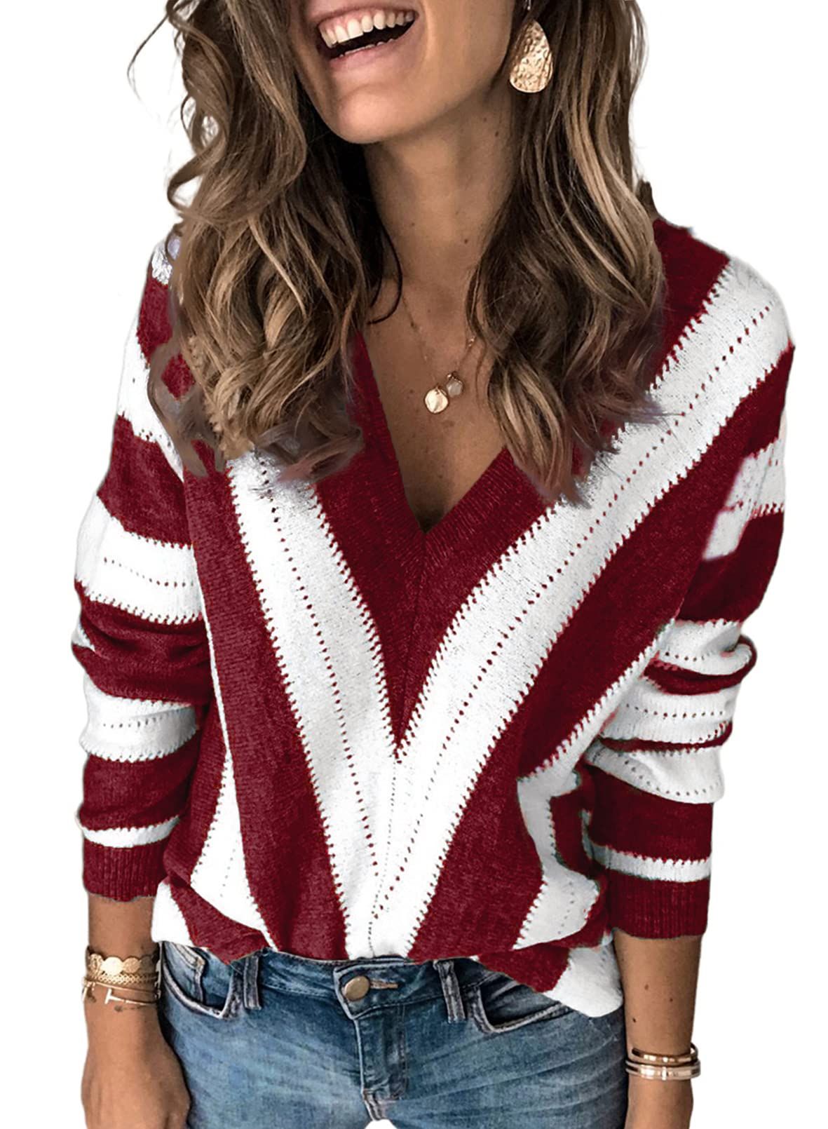 Christmas sweater v clearance neck