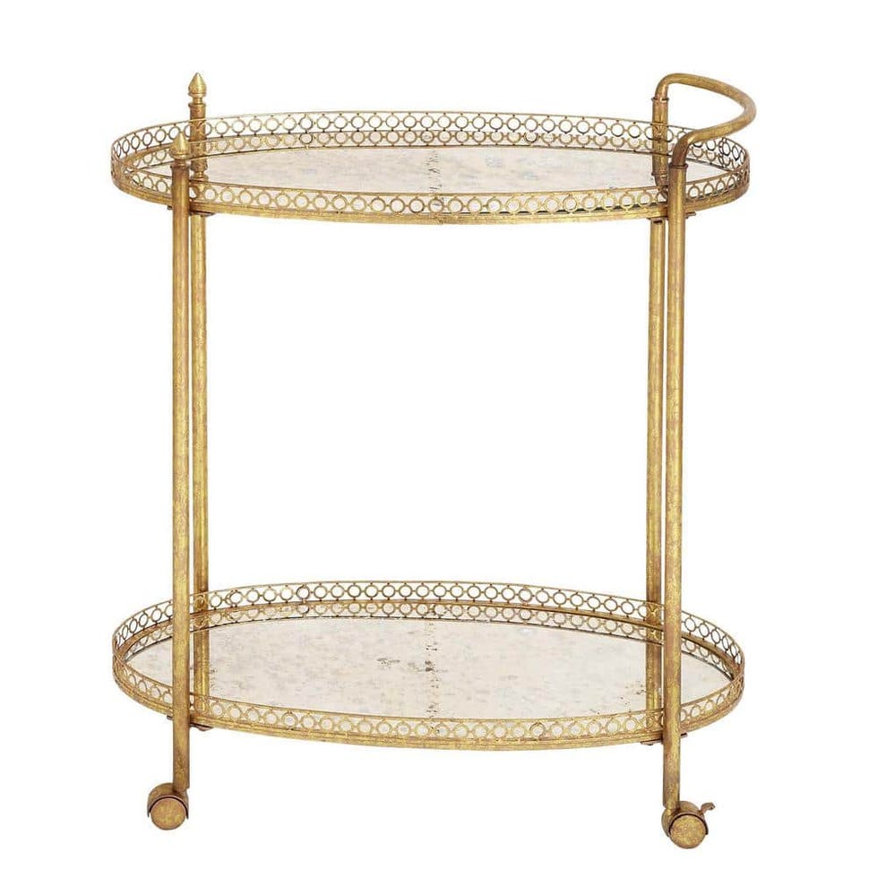 Litton Lane 2-Tiered Bar Cart