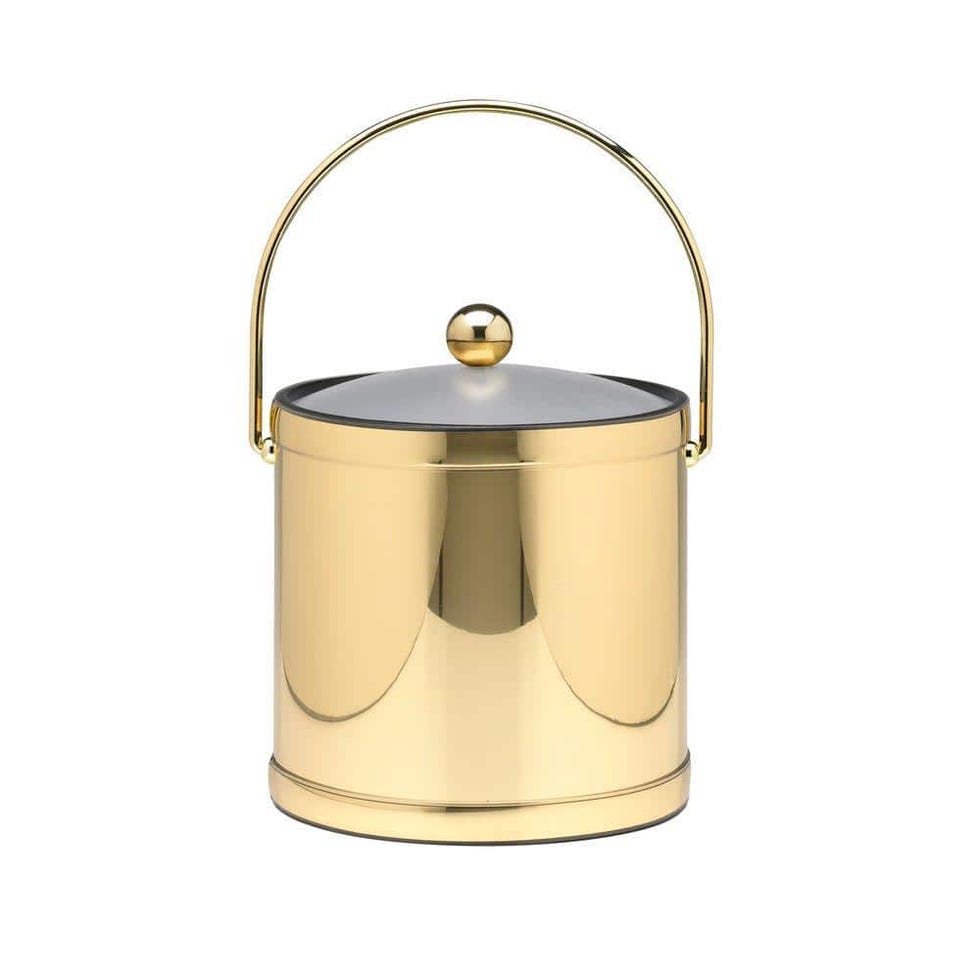 Brass Mylar Ice Bucket