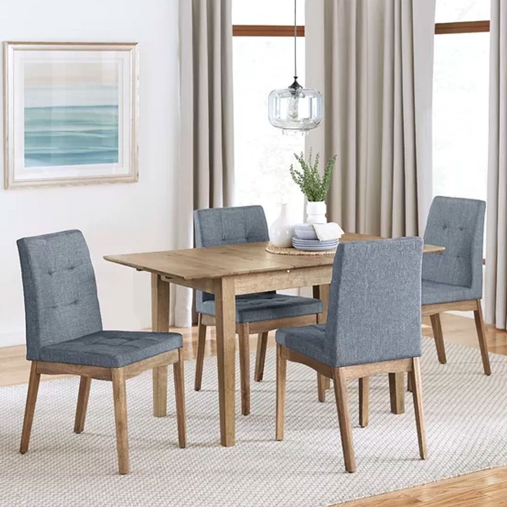 Jayce butterfly extendable solid deals wood dining table