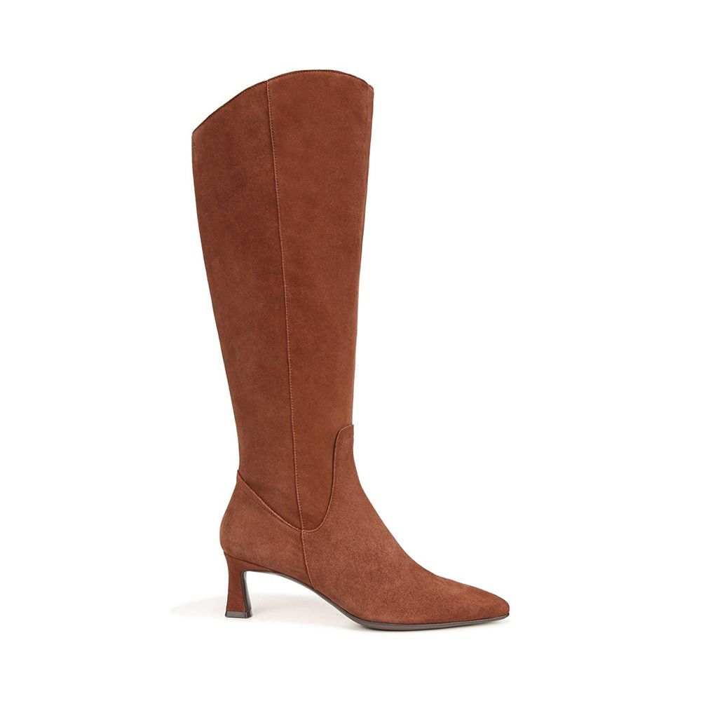 Brown suede hotsell calf length boots