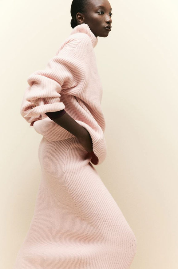 Rib-Knit Turtleneck Jumper