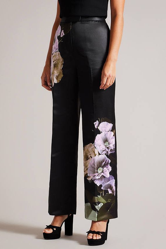 Ted Baker Nayaat Floral Satin Trousers