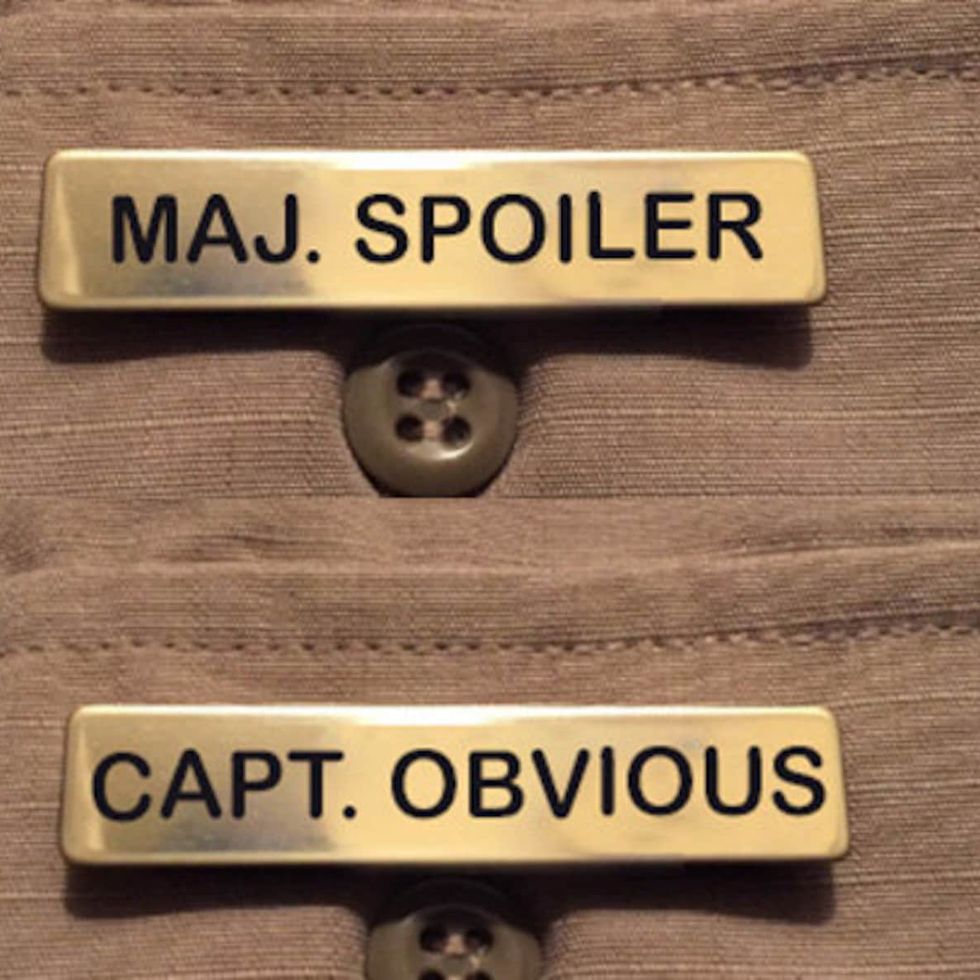 Captain Obvious Brass Name Badge