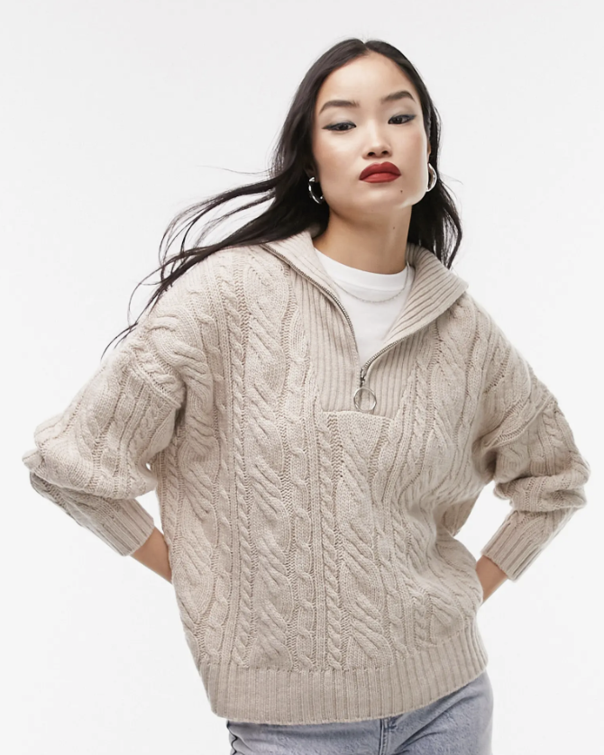  Sweater Coats for Women Oversized Half Zip Pullover
