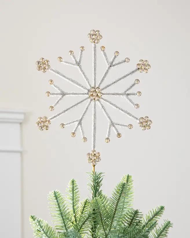 Mini Snowflake Tree Topper - Old World Christmas in 2023