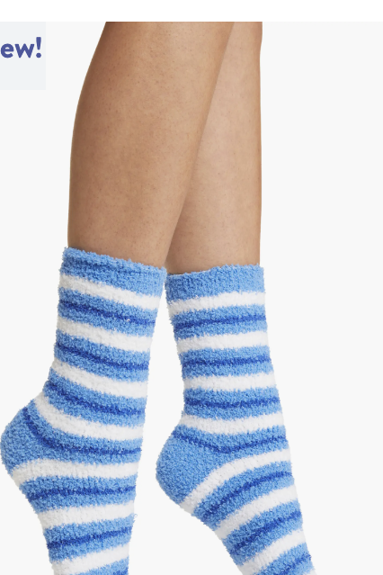 No nonsense Women's Striped Flat Knit Crew Socks 3 Pair Pack, One Size 