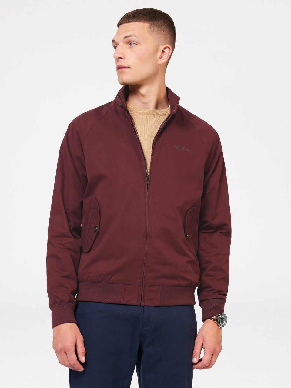 Ben sherman outlet burgundy harrington jacket