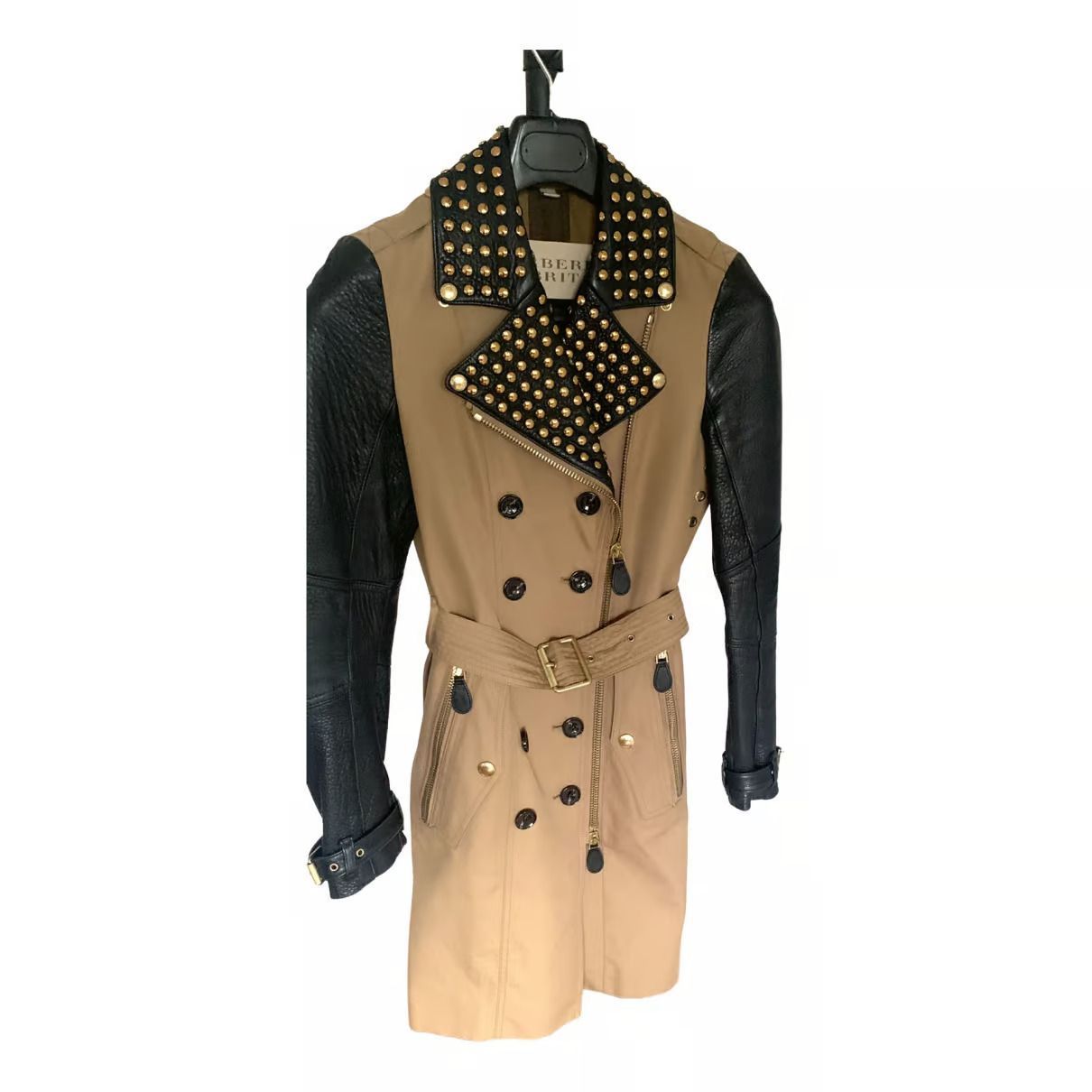 Burberry trench with hot sale leather sleeves