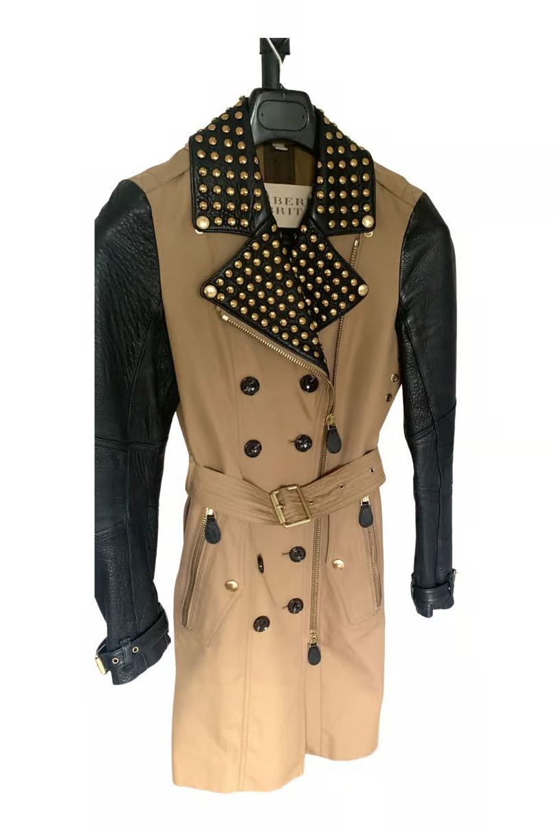 Studded trench coat