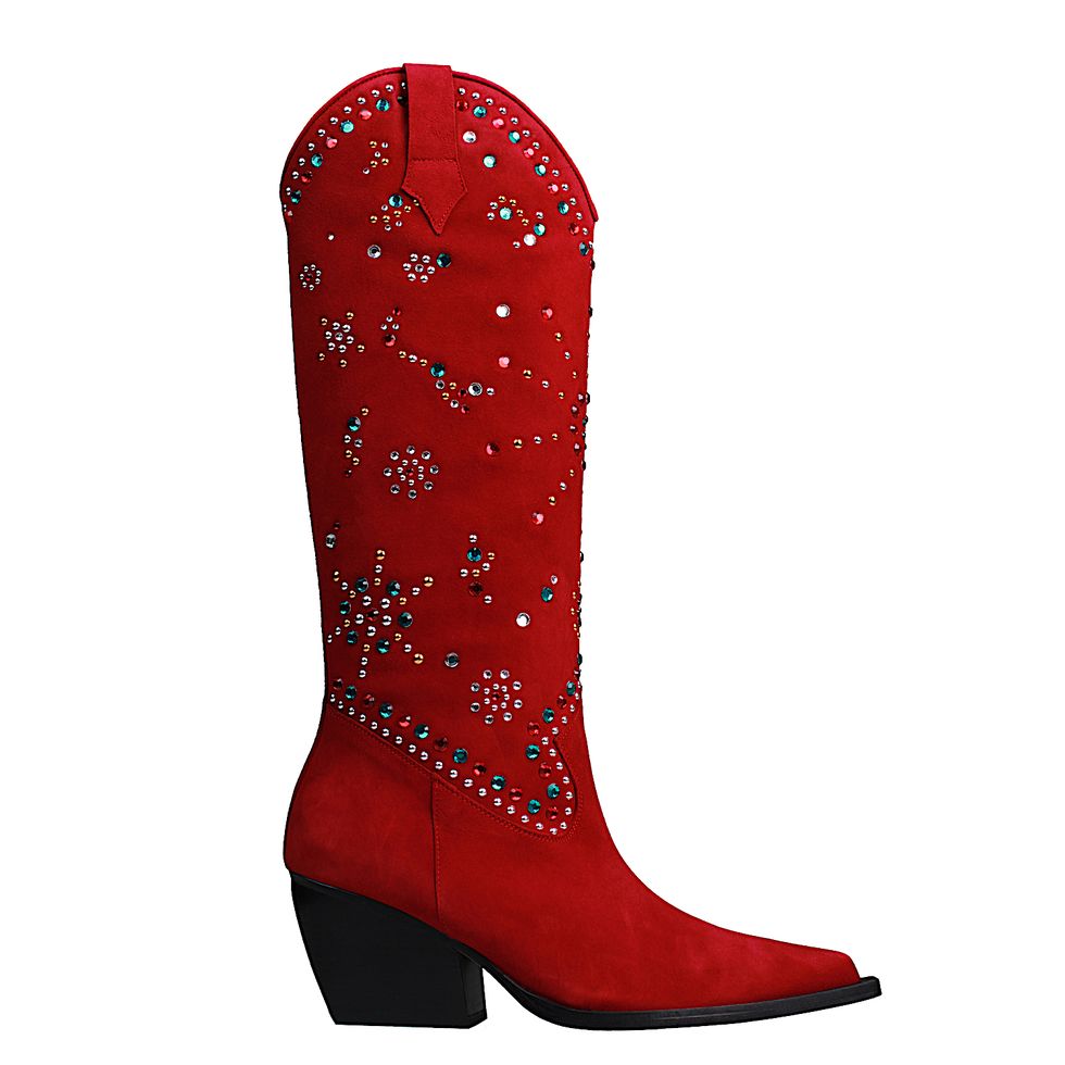 Crystal red boots