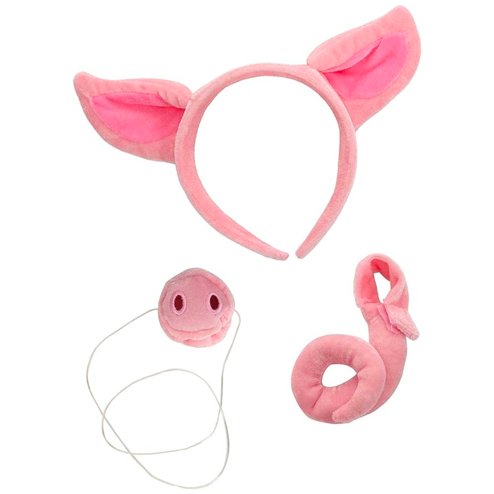 Pig Ears Headband Nose and Tail Costume Kit 