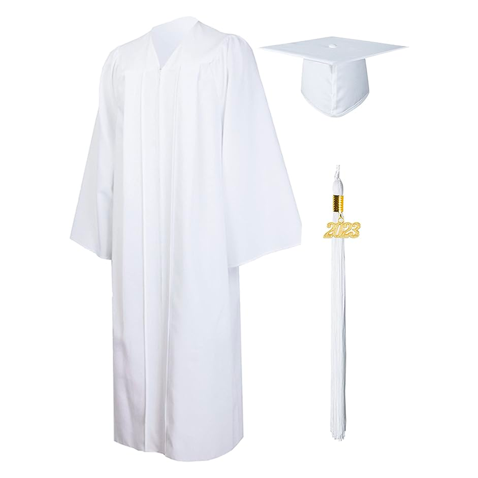 Matte Graduation Gown Cap Tassel Set