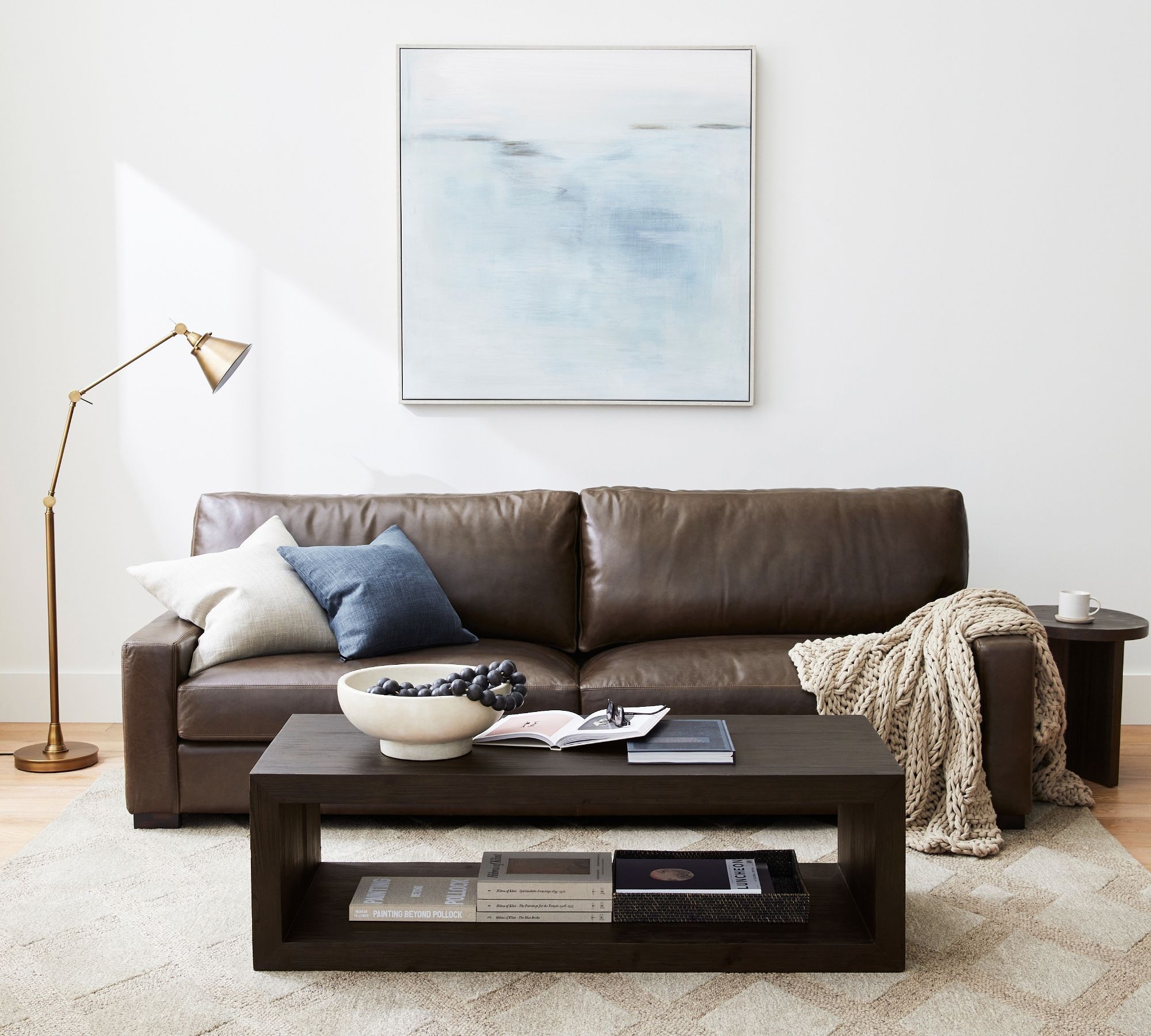 Turner square deals arm leather sectional