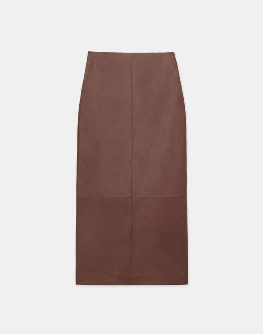 Lambskin Leather Pencil Skirt