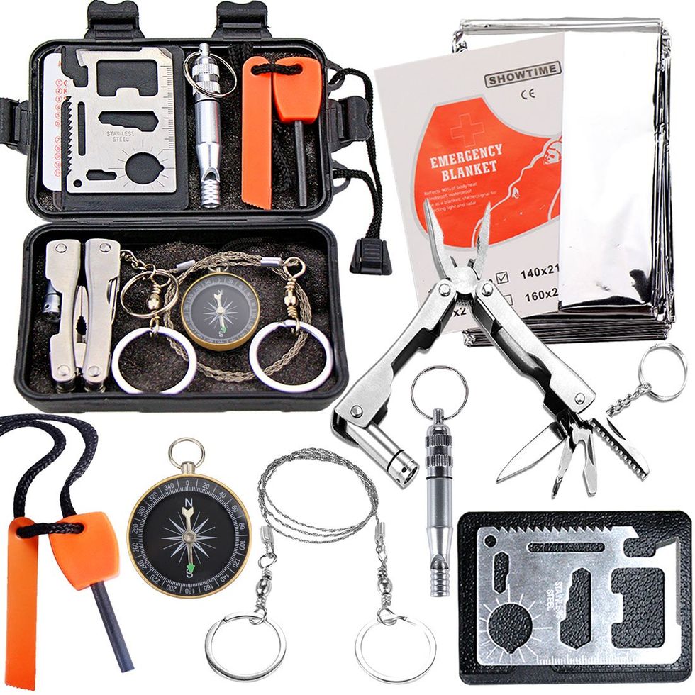 Survival Gear Kit, 21 in 1 Survival Gear and Equipment, Cool Top Gadgets  Christmas Birthday Gifts for Men Dad Him Husband Boyfriend Teen Boy Camping